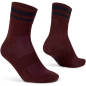 Preview: GripGrab ORIGINAL STRIPES CREW SOCKS dunkelrot