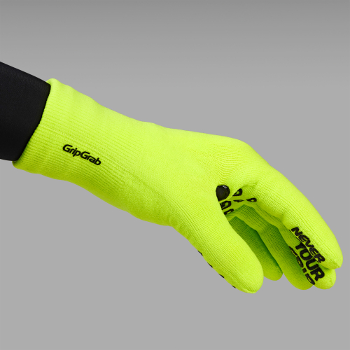 GripGrab WATERPROOF KNITTED WINTER GLOVES neongelb