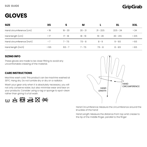GripGrab REBEL FULL FINGER SUMMER GLOVES weiß