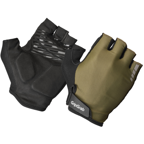 GripGrab RIDE Padded Short Finger Summer Gloves Olive Green