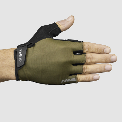 GripGrab RIDE Padded Short Finger Summer Gloves Olive Green