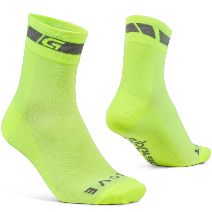 GripGrab Hi-Vis Regular Cut Sommer Socken yellow