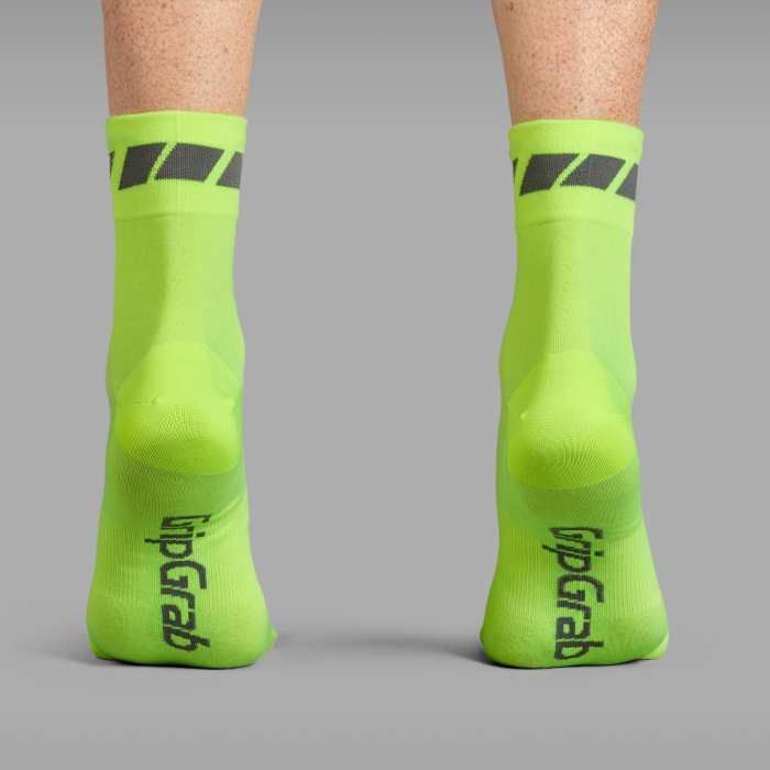 Preview: GripGrab Hi-Vis Regular Cut Sommer Socken yellow
