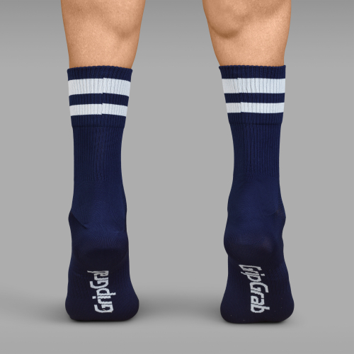 GripGrab ORIGINAL STRIPES CREW SOCKS navyblau