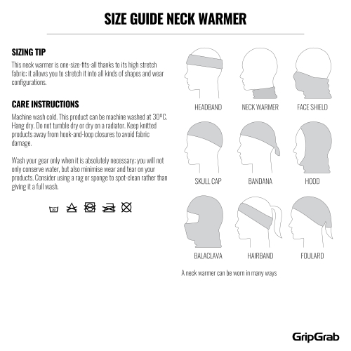 GripGrab FREEDOM WARP KNITTED SEAMLESS NECK WARMER schwarz