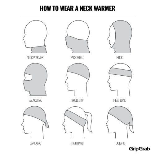 Preview: GripGrab FREEDOM WARP KNITTED SEAMLESS NECK WARMER schwarz