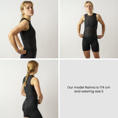 GripGrab WOMEN'S ULTRALIGHT MESH SLEEVELESS BASE LAYER schwarz