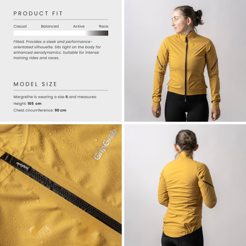 GripGrab WOMEN’S PACR WATERPROOF LIGHTWEIGHT JACKET senfgelb