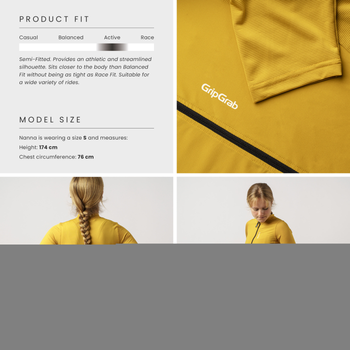 GRIP GRAB Woman's Ride Kurzarmtrikot - mustard yellow