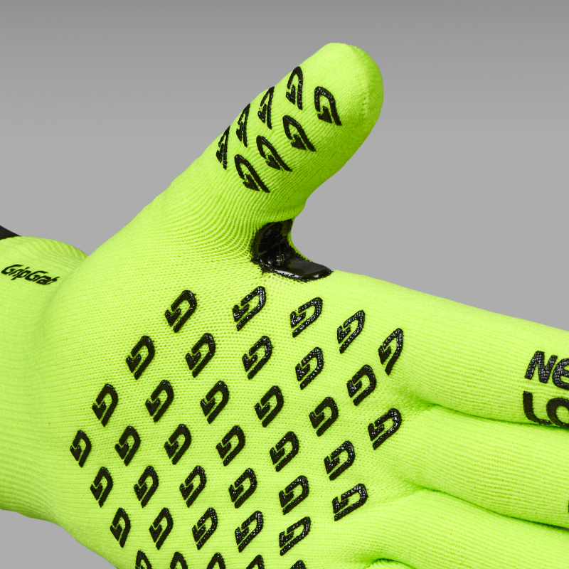 GripGrab WATERPROOF KNITTED WINTER GLOVES neongelb