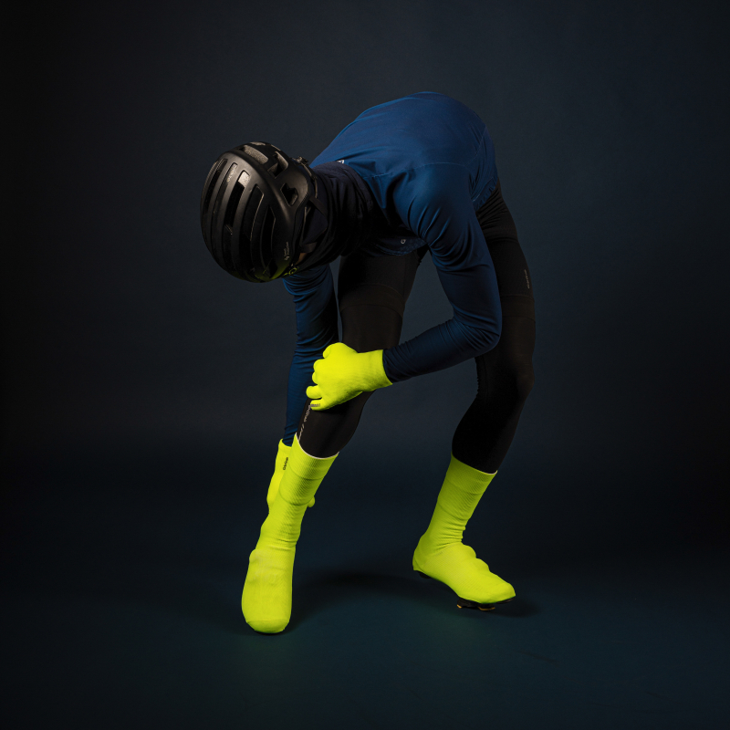 GripGrab FLANDRIEN WATERPROOF ROAD SHOE COVERS neongelb