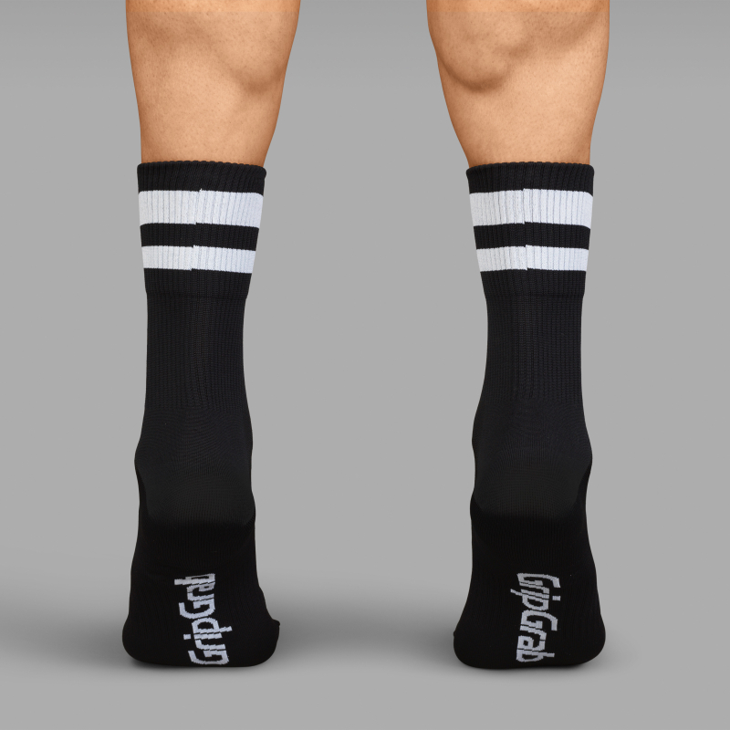 GripGrab ORIGINAL STRIPES CREW SOCKS schwarz