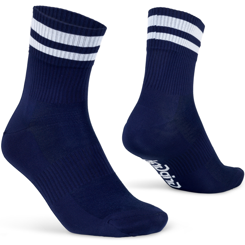 GripGrab ORIGINAL STRIPES CREW SOCKS navyblau