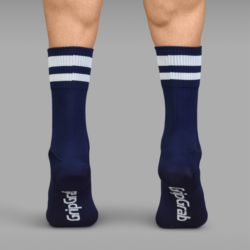 GripGrab ORIGINAL STRIPES CREW SOCKS navyblau