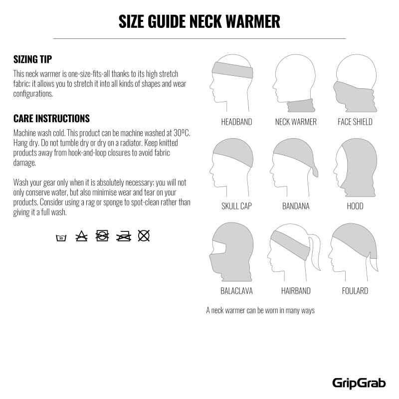 GripGrab FREEDOM WARP KNITTED SEAMLESS NECK WARMER schwarz