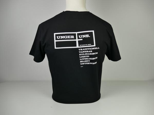 UNGER UNS | T-Shirt schwarz  Logo hinten | Männer